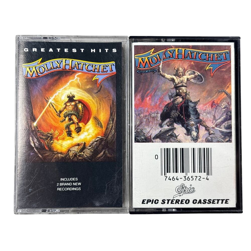 Molly Hatchet cassette tape bundle greatest hits & Beatin’ the Odds Epic Records